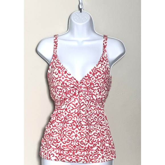 Tommy Bahama Tops - Tommy Bahama Women's Tankini Top Size M Pink White Swimsuit‎ Top